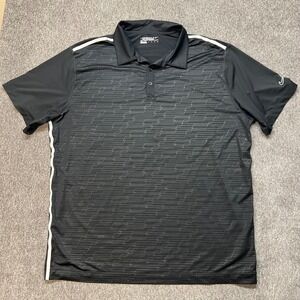 Nike Golf Tour Performance Dri-FIT Polo Shirt Mens XXL Black Geometric 481815